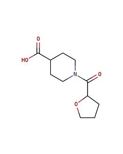 Astatech 1-(TETRAHYDROFURAN-2-YLCARBONYL)PIPERIDINE-4-CARBOXYLIC ACID, 95.00% Purity, 0.25G
